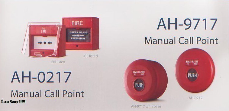 Manual call point AH-0217 dan push button AH-9717 dengan dan tanpa base